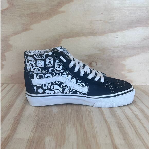 Vans Off The Wall - SK8 Hi Symbols - Sneakers - Black/White - Women's - 8 - Picture 5 of 9